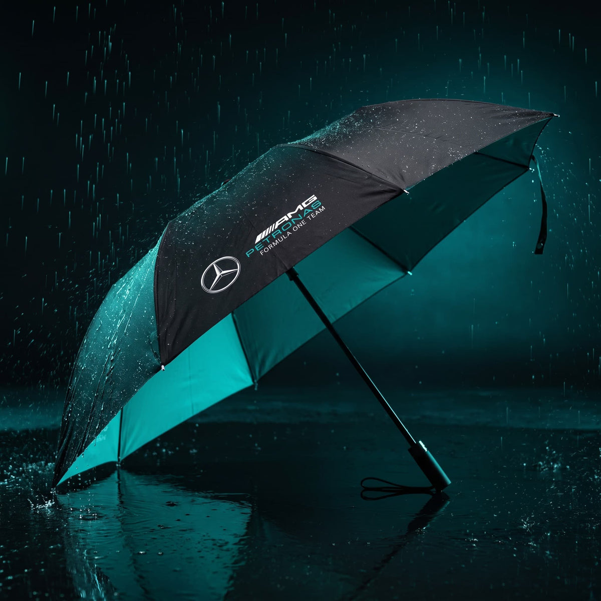 Mercedes Benz Windproof Umbrella Folding Compact AMG Petronas F1 Accessory Black