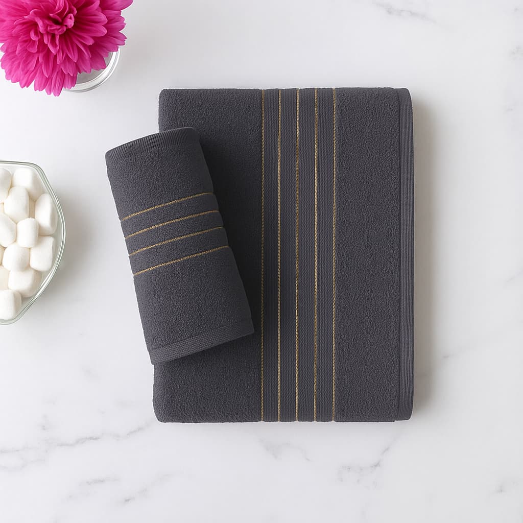 Luxury Pure 100% Organic Bamboo Cotton Towels Grey by Cosy Burrows