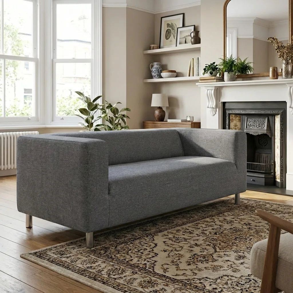IKEA Klippan Bezug Grau Polyester-Baumwolle 180 cm Ersatzbezug – Your Direct Warehouse