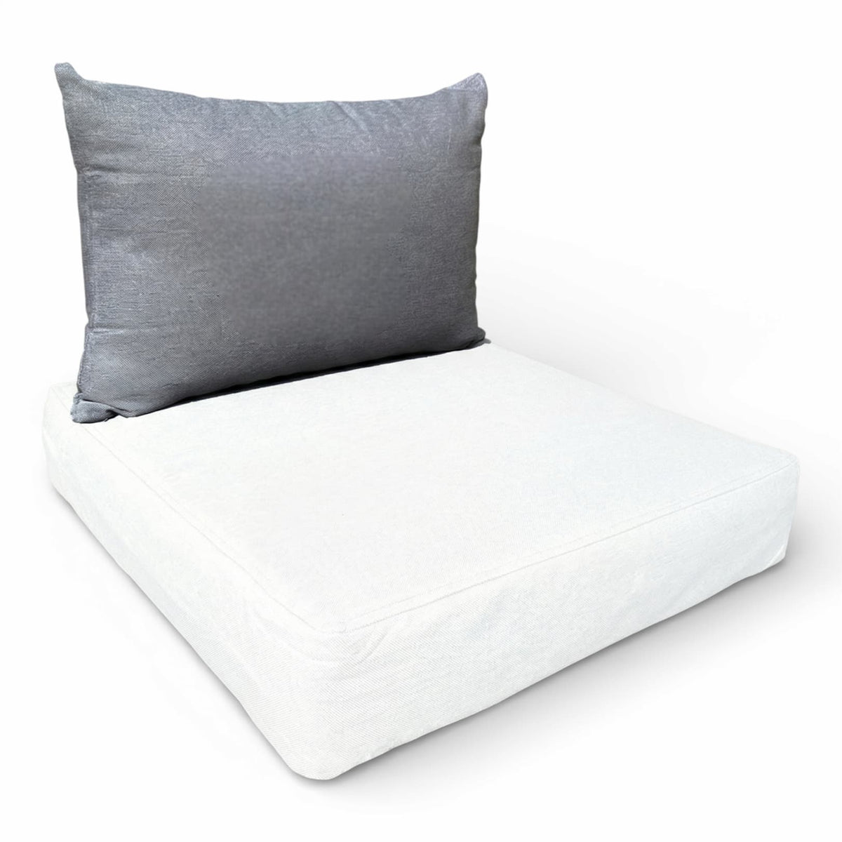 Utomhus Trädgård Kuddfodral med insats - 62×44 cm, Passar IKEA FRÖSÖN DUVHOLMEN JÄRPÖN SOLLERÖN (FROSON-kompatibel), Grå Polyester-bomull
