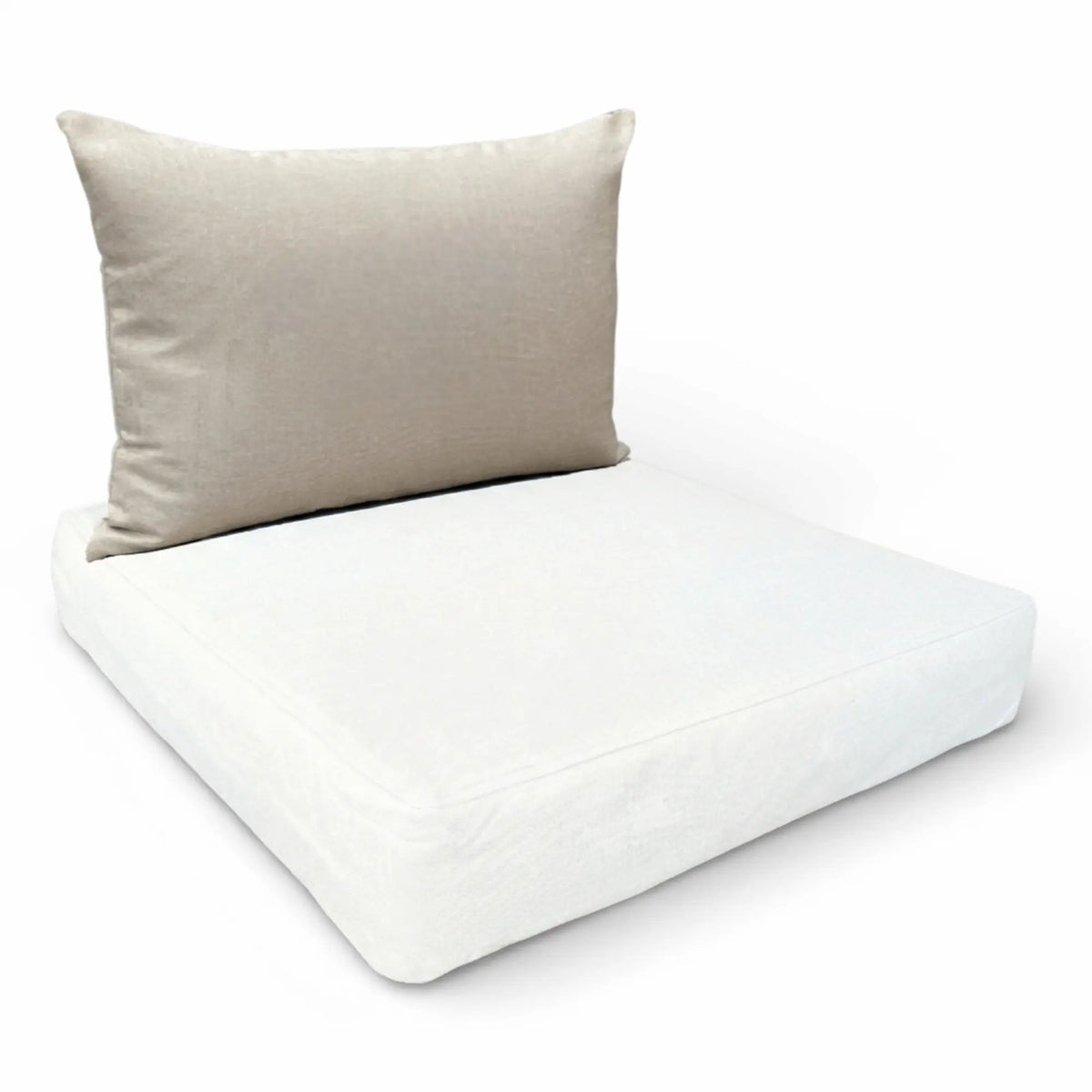 Utomhus Trädgård Kuddfodral med insats - 62×44 cm, Passar IKEA FRÖSÖN DUVHOLMEN JÄRPÖN SOLLERÖN (FROSON-kompatibel), Neutral Polyester-bomull