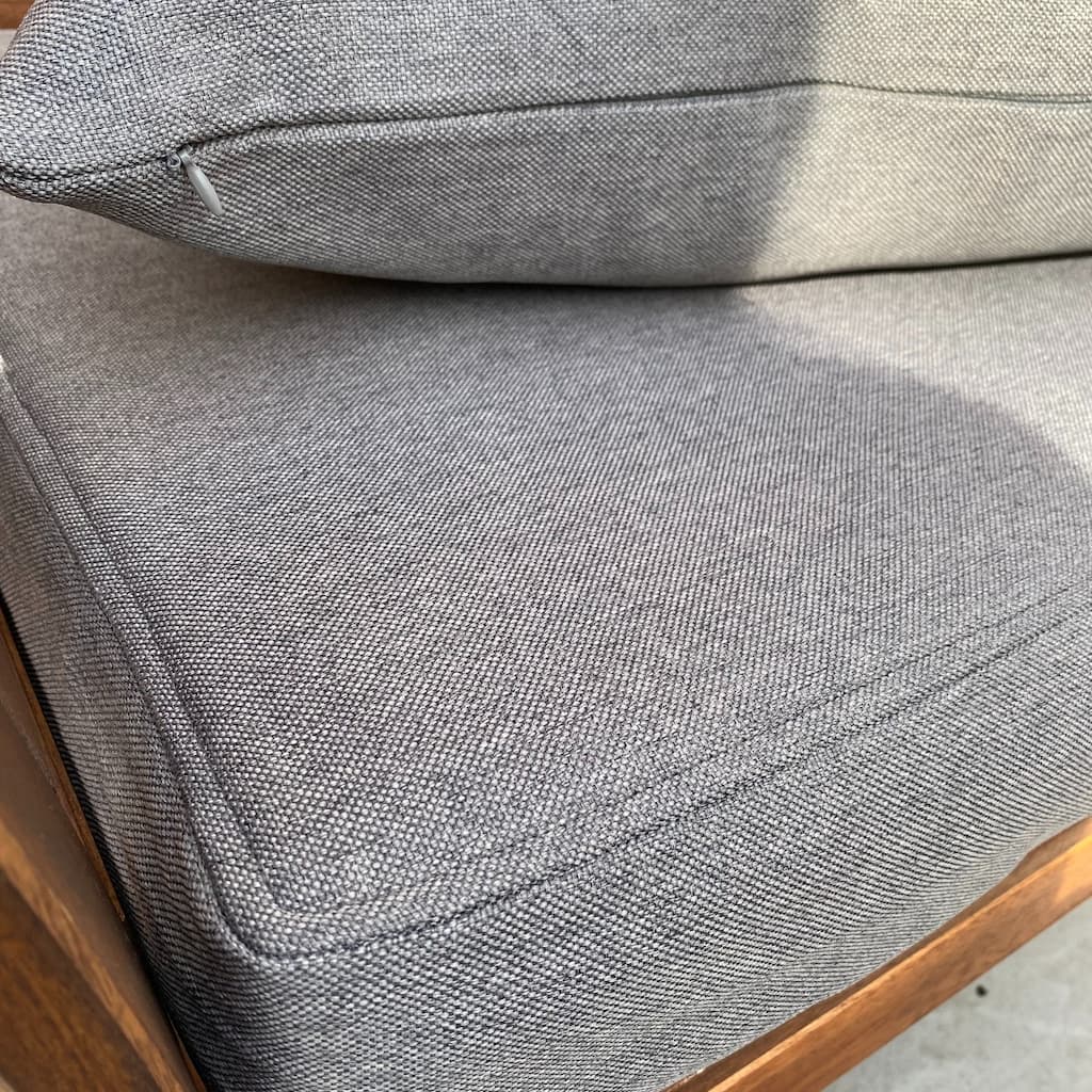 Utomhus Trädgård Kuddfodral med insats - 62×44 cm, Passar IKEA FRÖSÖN DUVHOLMEN JÄRPÖN SOLLERÖN (FROSON-kompatibel), Grå Polyester-bomull