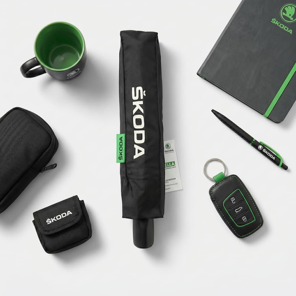 Skoda Umbrella Octavia Accessories Authentic Compact Folding Windproof Brolly