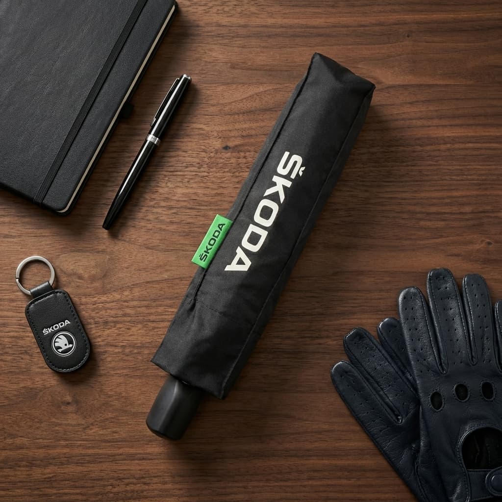 Skoda Umbrella Octavia Accessories Authentic Compact Folding Windproof Brolly