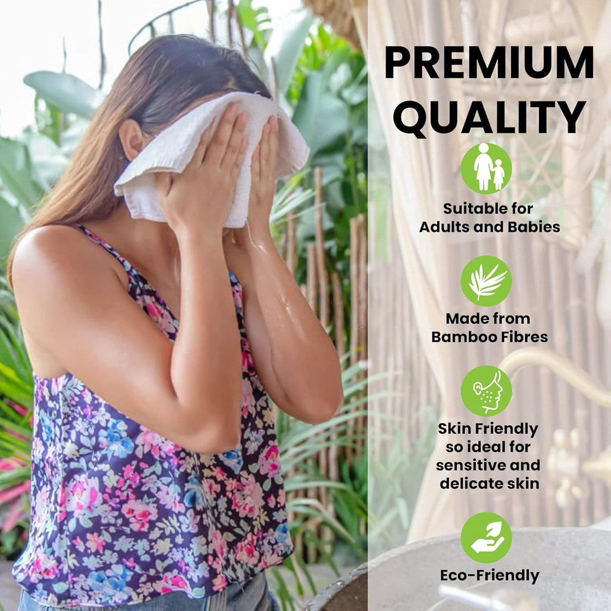 – suitable for adults and babies, made from bamboo fibres, skin-friendly, eco-friendly by Your Direct Warehouse