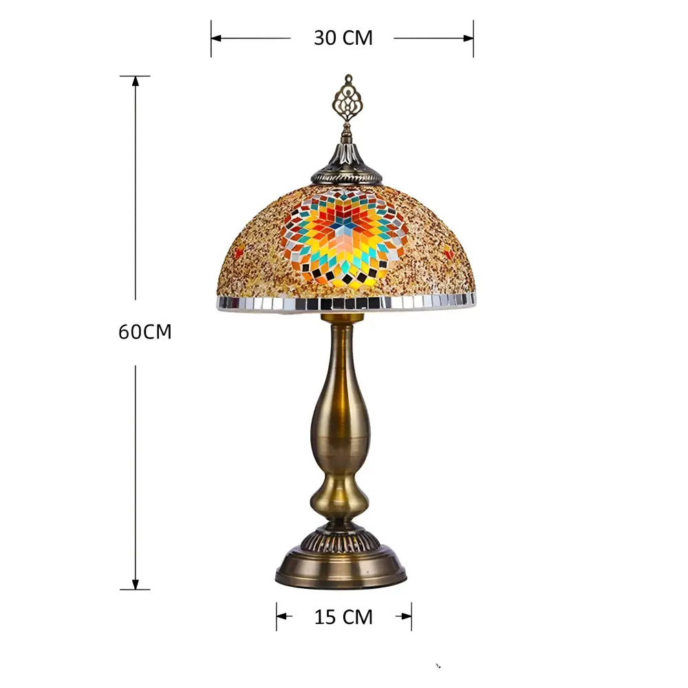 Artisan beaded glass lamp — a unique statement light and thoughtful home decor present
