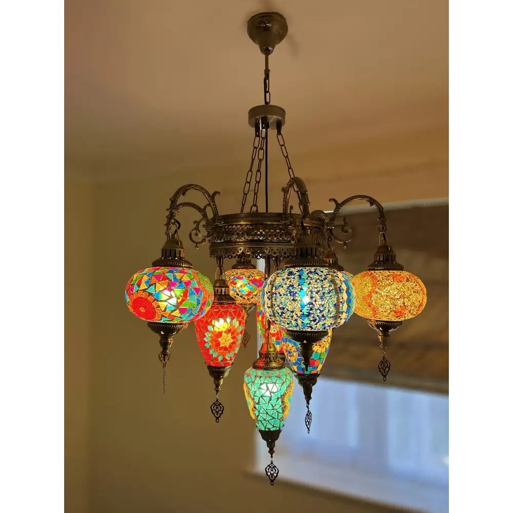 handmade-bohemian-style-ceiling-chandelier-Pandora-lamp-