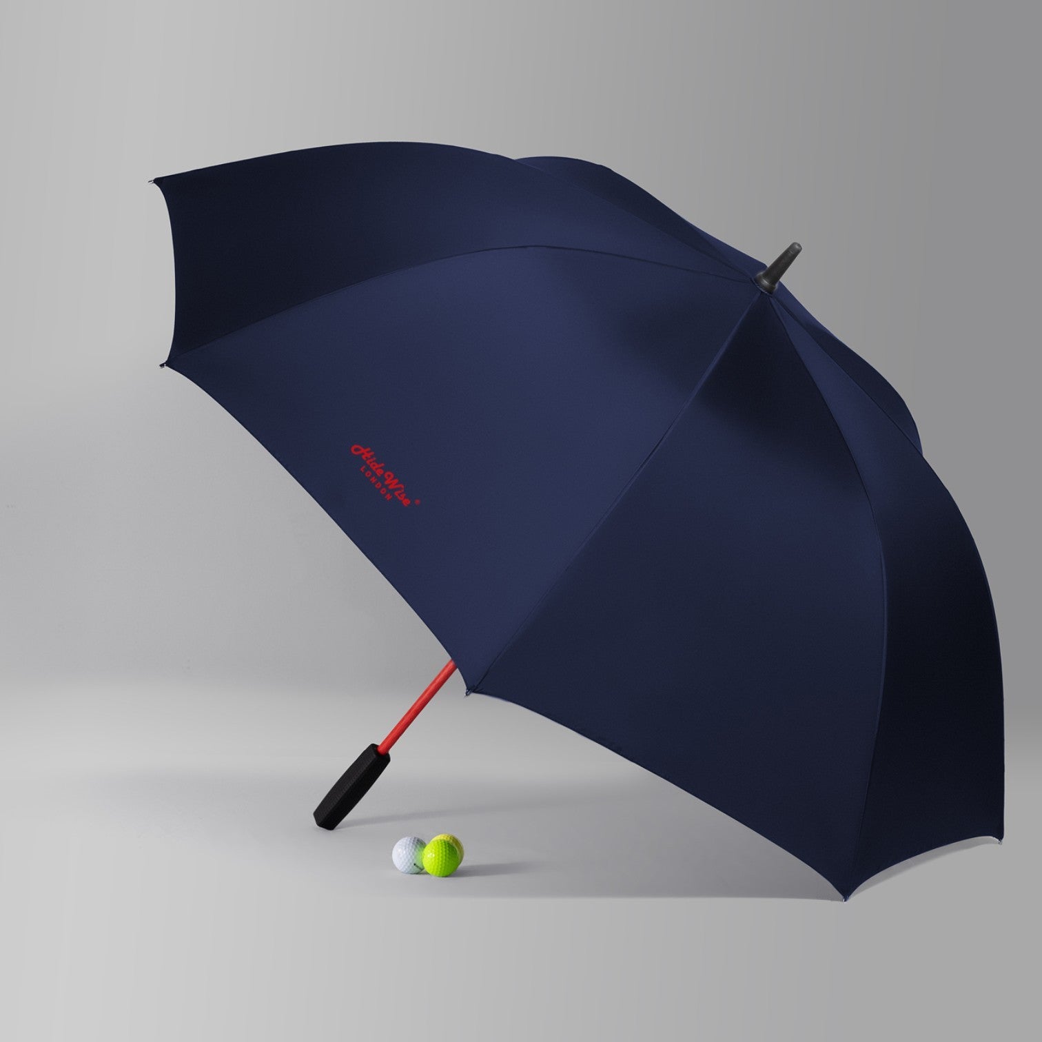 Luxury Golf Umbrella Ultra Strong Anti-UV Automatic Blue Brolly by Hidewise London