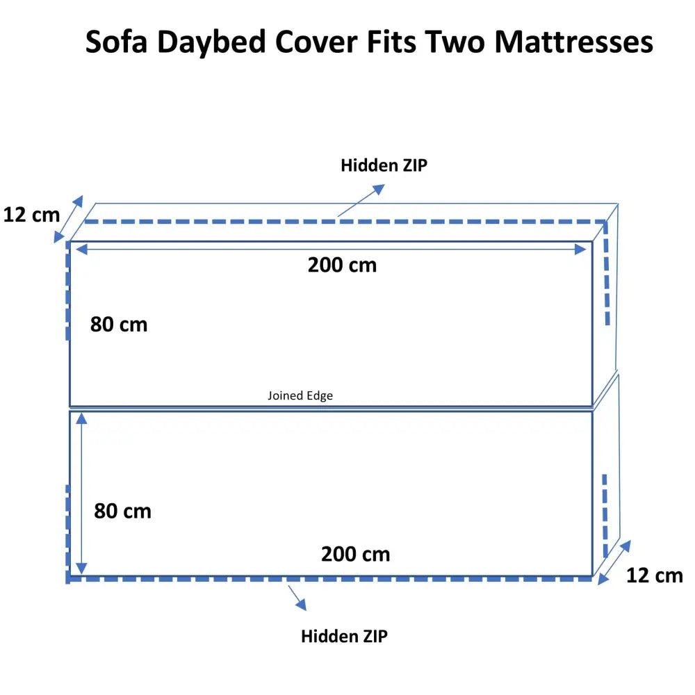 IKEA FYRESDAL HEMNES Custom Made Daybed Mattress Cover Grey - Daybed Cover