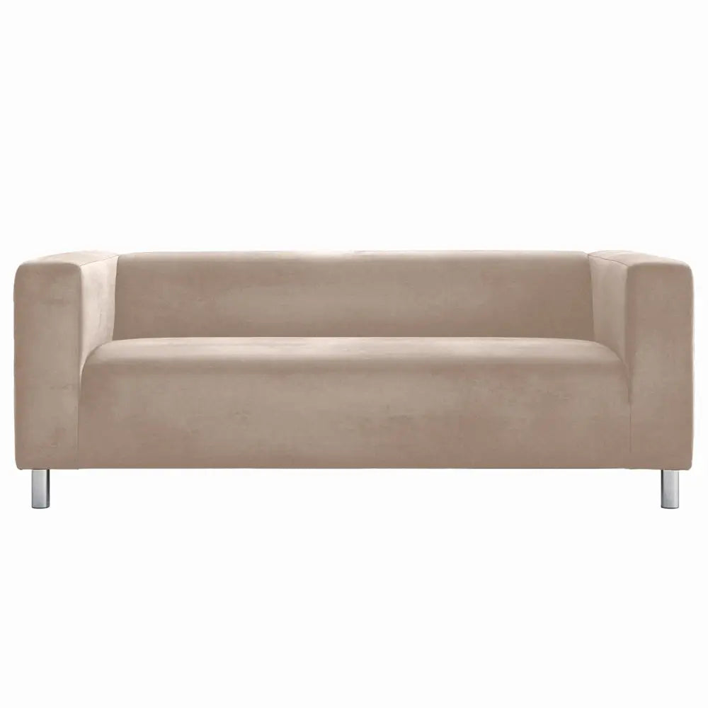 Ikea Klippan Loveseat Cover For Two Seat Sofa - Champagne Velvet Fabric - IKEA Klippan Sofa Cover