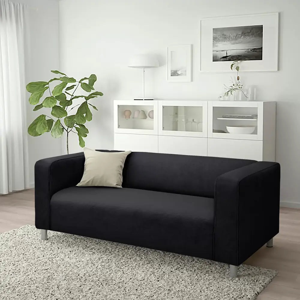 Ikea-Klippan-2-Seater-seat-Replacement-Sofa-cover-black-velvet-fabric-made-to-measure-custom-made-loveseat-breathable-fabric-uk-free-shipping-durable-cheap-deal-180-cm-size-guide