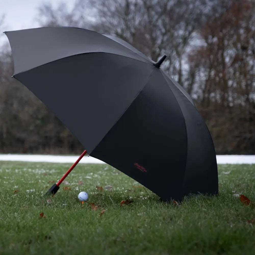 Luxury Golf Umbrella Ultra Strong Anti-UV Automatic Black Brolly by Hidewise London - Luxury Umbrella