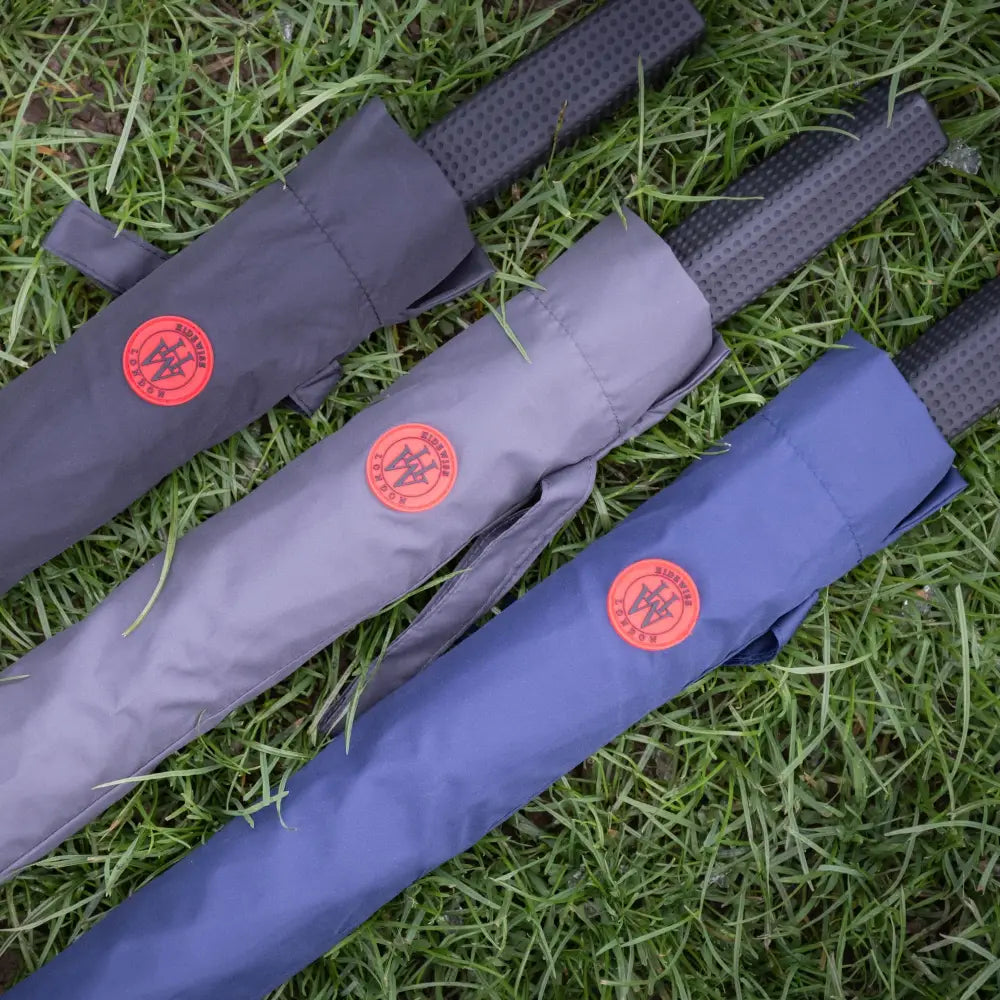 Luxury Golf Umbrella Ultra Strong Anti-UV Automatic Blue Brolly by Hidewise London - Luxury Umbrella