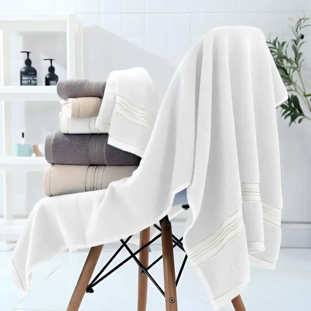 Luxury Pure 100% Organic Bamboo Cotton Towels Off White by Cosy Burrows - Luxury Bamboo Towels