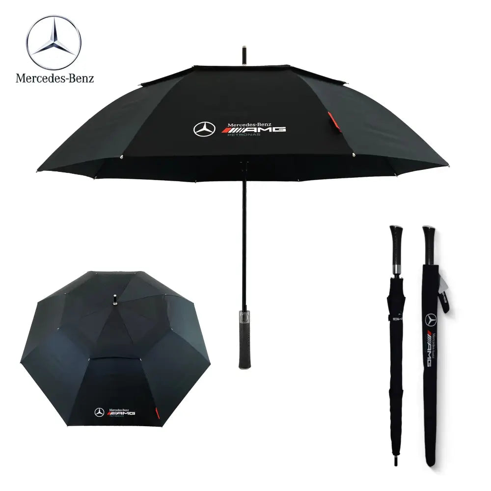 Mercedes-Benz AMG Petronas Car Accessories Umbrella Windproof Anti-UV Automatic Brolly - Car Brand Umbrellas