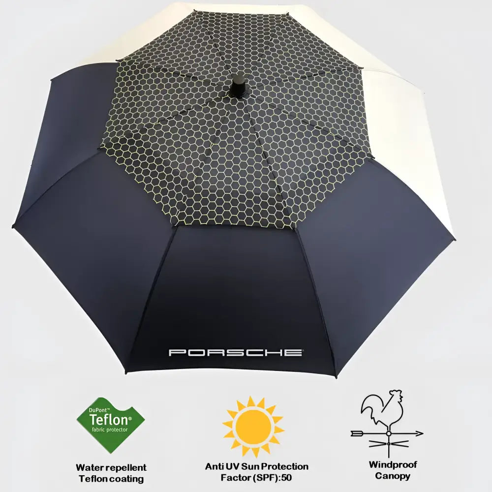Premium Quality Porsche Car Accessories Umbrella Ultra Strong Anti-UV Automatic Brolly - Car Brand Umbrellas