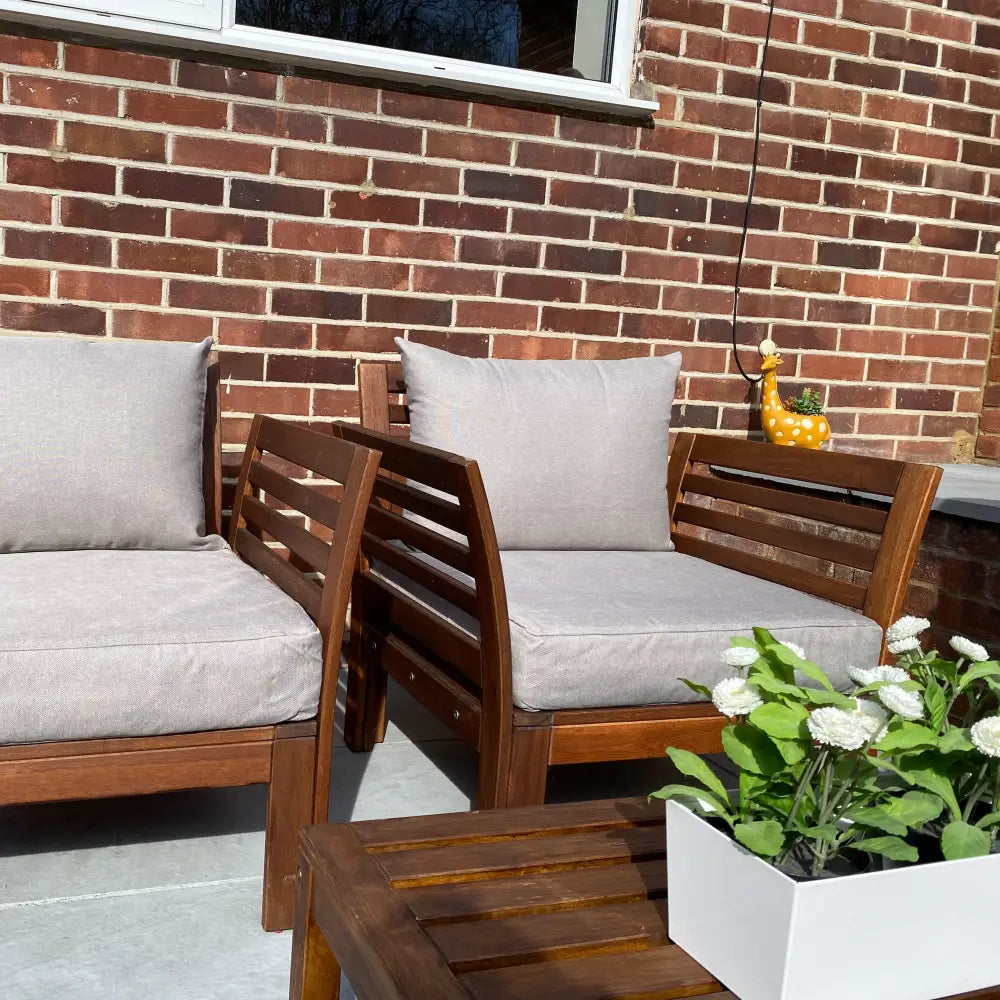 Seat & Back Cushion Covers for IKEA FRÖSÖN JÄRPÖN and DUVHOLMEN (Neutral) - Outdoor Seat & Cushion Covers