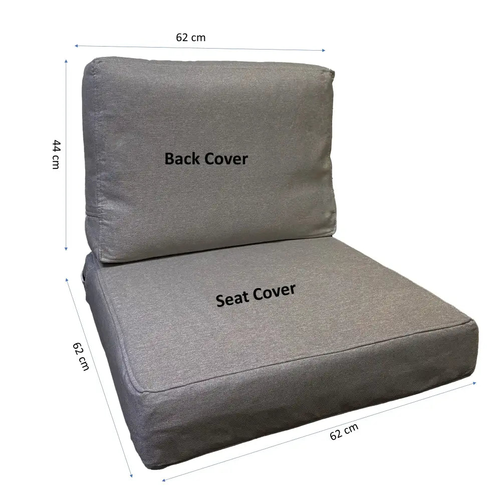 Seat Cover for IKEA FRÖSÖN JÄRPÖN and DUVHOLMEN Cushions (Grey) - Outdoor Seat & Cushion Covers