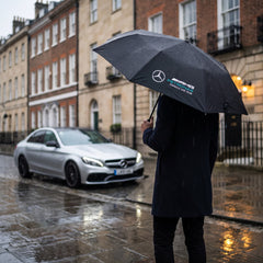 Mercedes Benz Windproof Umbrella Folding Compact AMG Petronas F1 Accessory Black