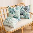 Tropiskt palmblad Kuddfodral Grön - Utomhus Trädgård Patio 50×50 cm Vattenresistent Dralon Polyester Print
