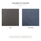 IKEA EKTORP 2 Seat Sofa Cover - 5-Piece Washable Slipcover Set, Denim Blue Chenille-Bouclé