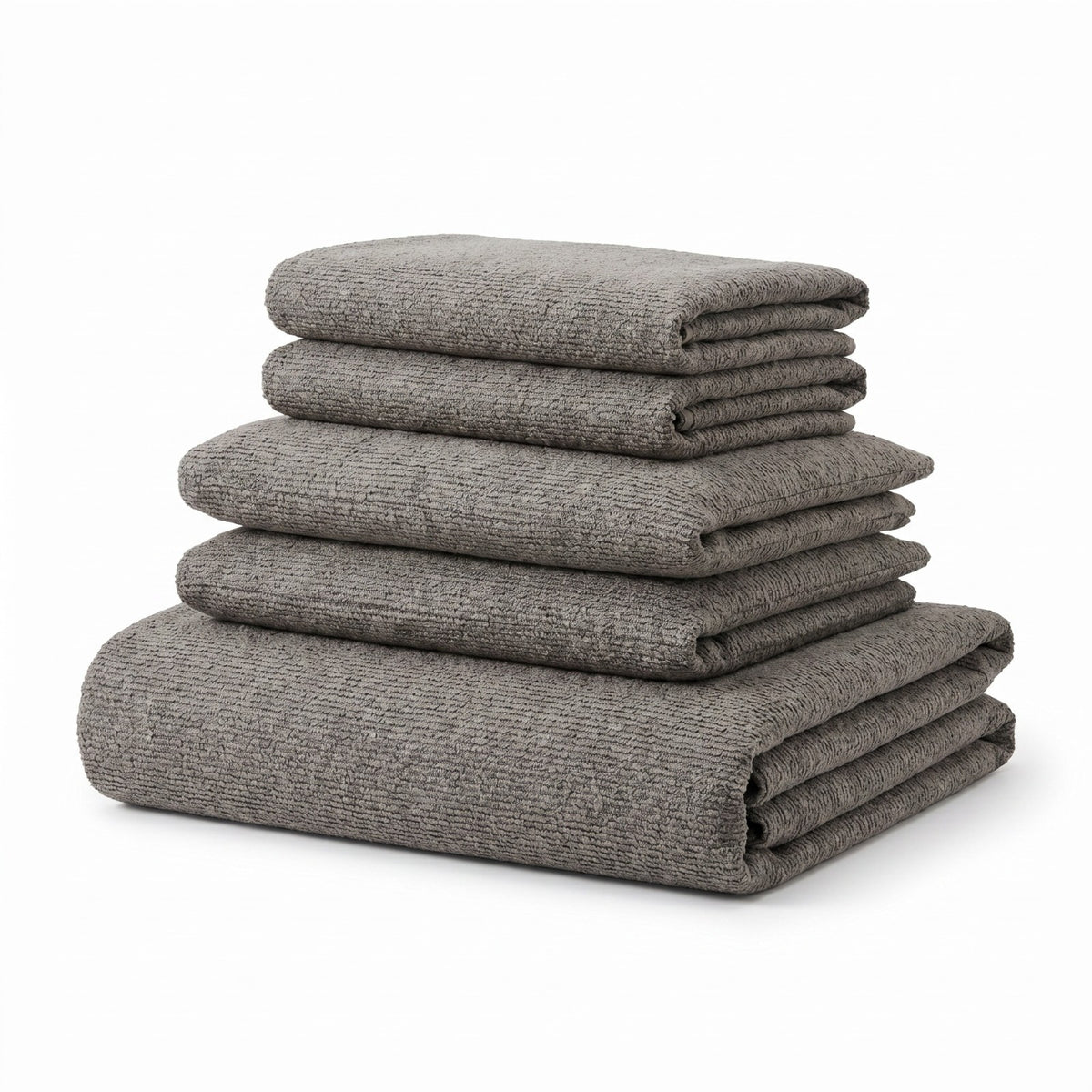 IKEA EKTORP 2 Seat Sofa Cover - 5-Piece Washable Slipcover Set, Grey Chenille-Bouclé