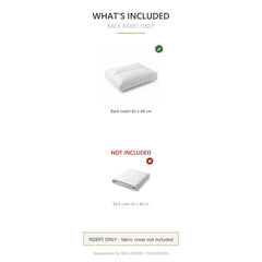 Innenkissen Rücken 62x44 – Ersatz für IKEA DUVHOLMEN Outdoor-Kissen