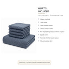 IKEA EKTORP 2 Seat Sofa Cover - 5-Piece Washable Slipcover Set, Denim Blue Chenille-Bouclé