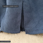 IKEA EKTORP 2 Seat Sofa Cover - 5-Piece Washable Slipcover Set, Denim Blue Chenille-Bouclé