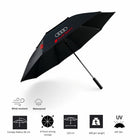 Audi Sport Golf Umbrella Windproof Genuine Accessory UV Resistant Automatic, Black