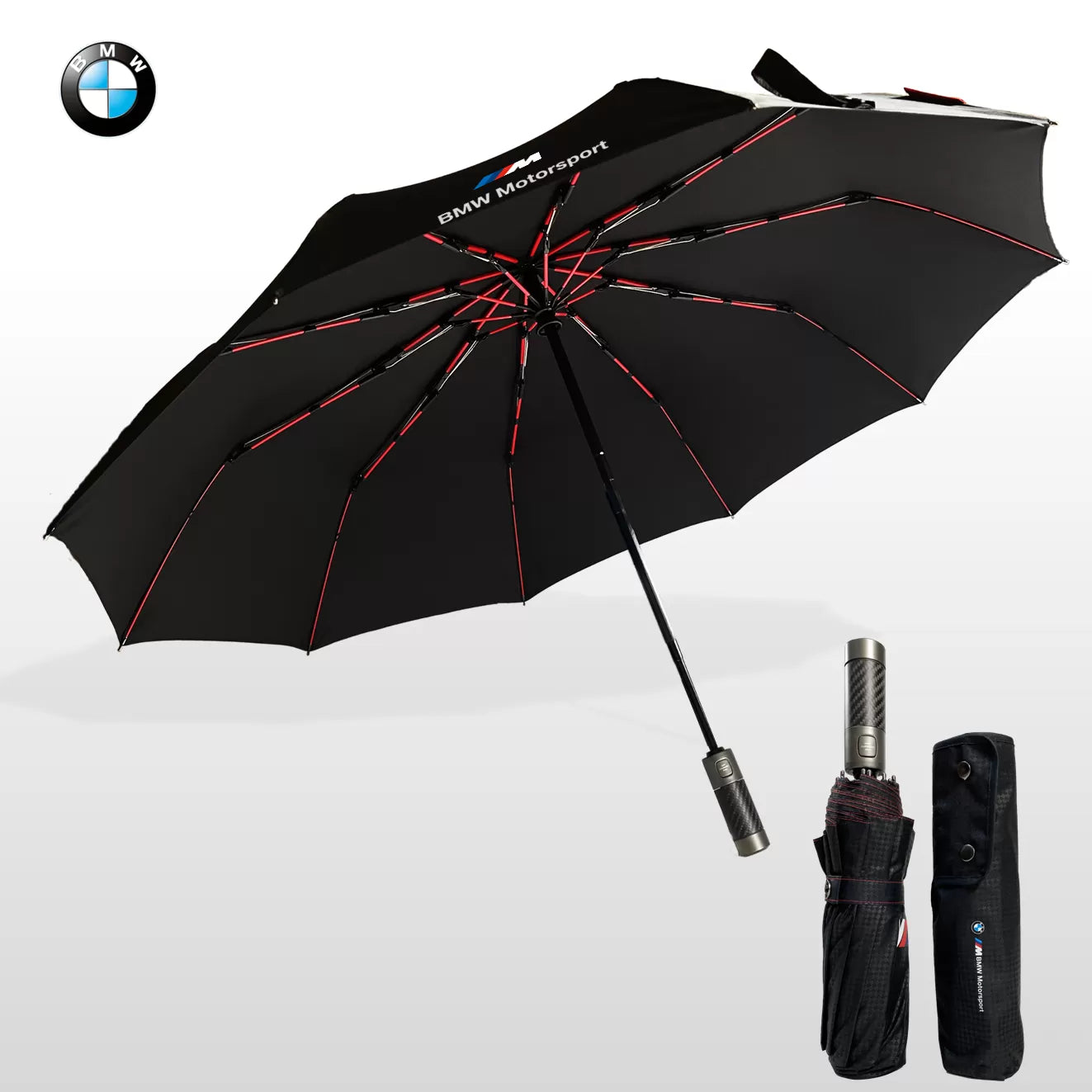 Premium Quality BMW Car Accessories Umbrella Ultra Strong Anti-UV Automatic Folding Brolly