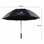 BMW M Sport Golf Umbrella Windproof Genuine Accessory UV Resistant Automatic Merchandise Gift, Black