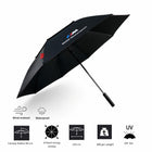 BMW M Sport Golf Umbrella Windproof Genuine Accessory UV Resistant Automatic Merchandise Gift, Black