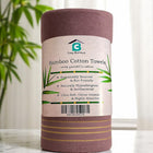 Bamboo Cotton Bath Sheet & Gym Hand Towel Set Mauve — Eco-Friendly Quick-Dry Absorbent Spa Towel
