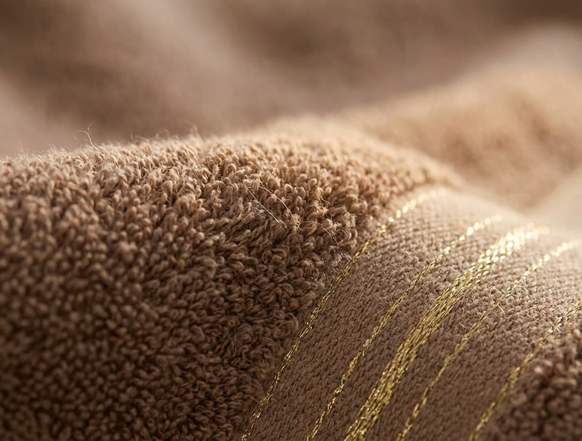 Bamboo cotton towel texture in Brown — ultra-plush, naturally antibacterial weave