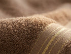 Bamboo cotton towel texture in Brown — ultra-plush, naturally antibacterial weave