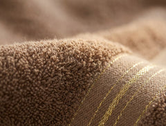 Bamboo cotton towel texture in Brown — ultra-plush, naturally antibacterial weave