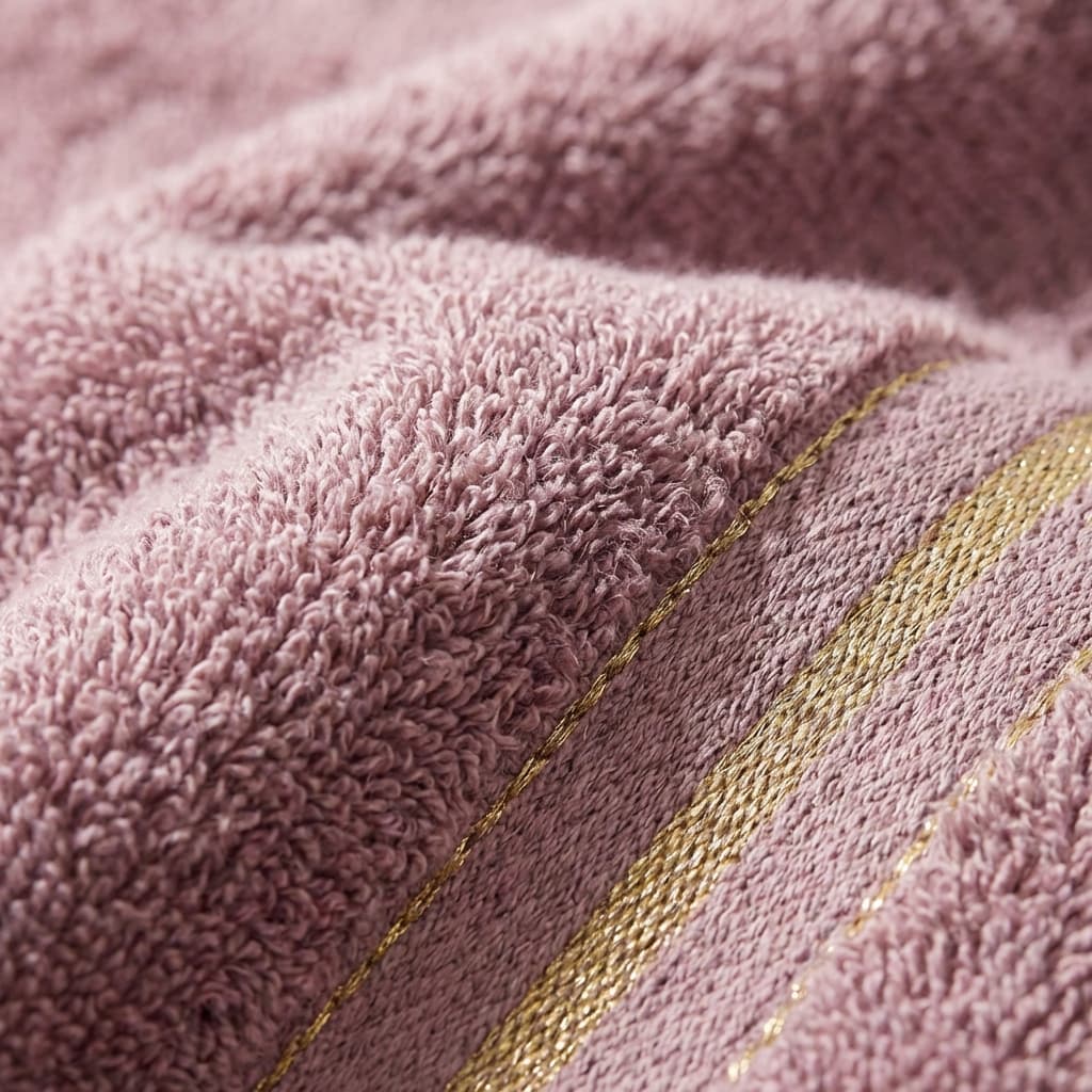 Bamboo Cotton Bath Sheet & Gym Hand Towel Set Mauve — Eco-Friendly Quick-Dry Absorbent Spa Towel