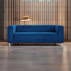 Ikea klippan blue velvet cover