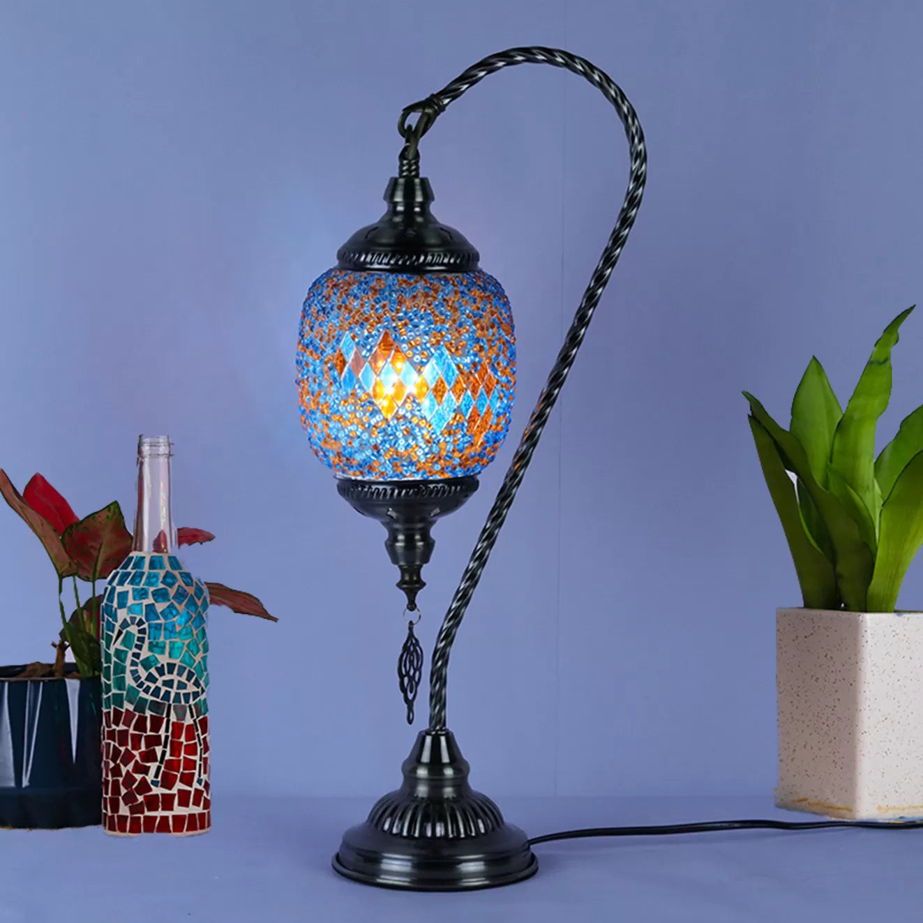 handmade-bohemian-style-corner-bedside-blue-warm-lamp