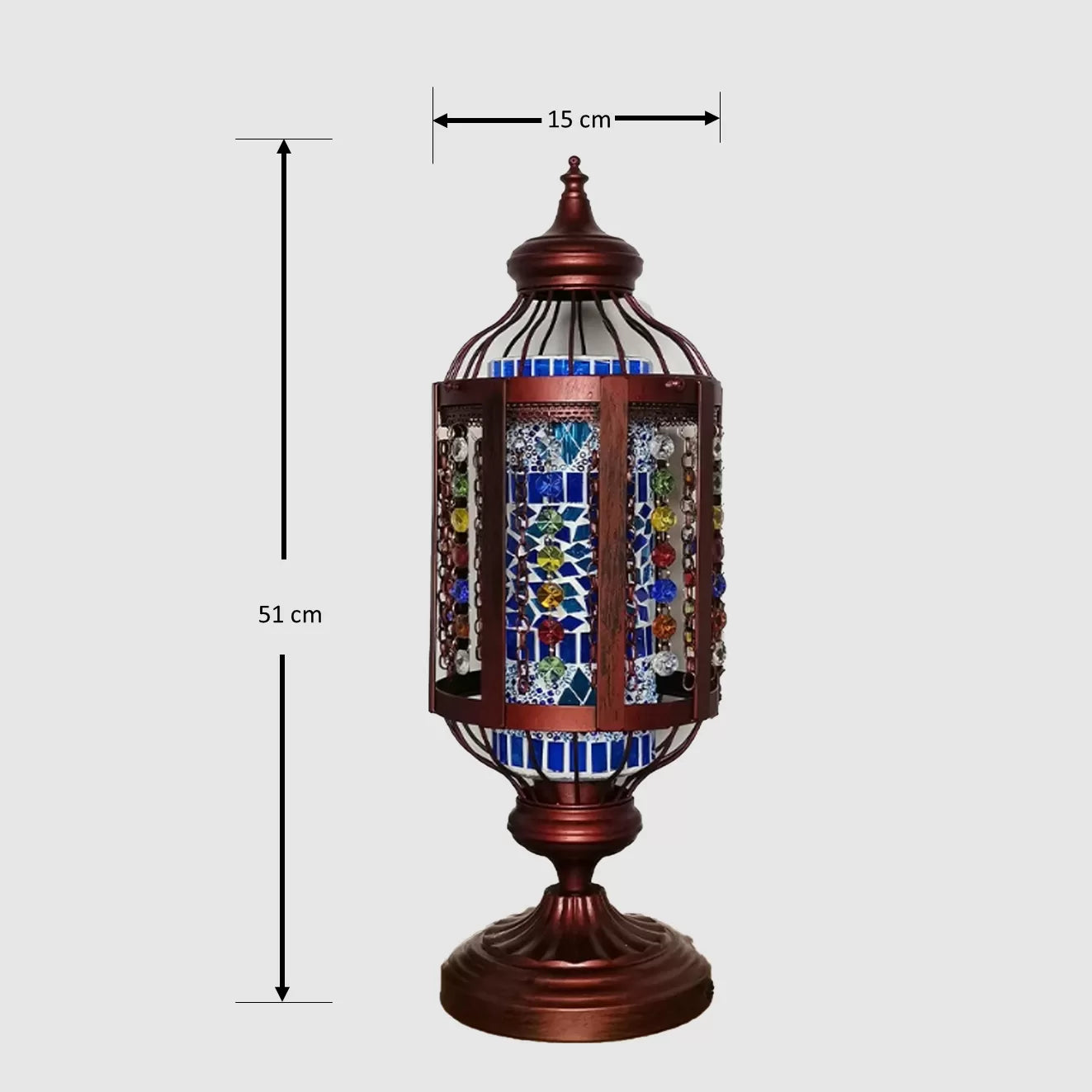 handmade-bohemian-classic-style-night-table-bedside-blue-lamp-handcrafted-home-decor-tall-size
