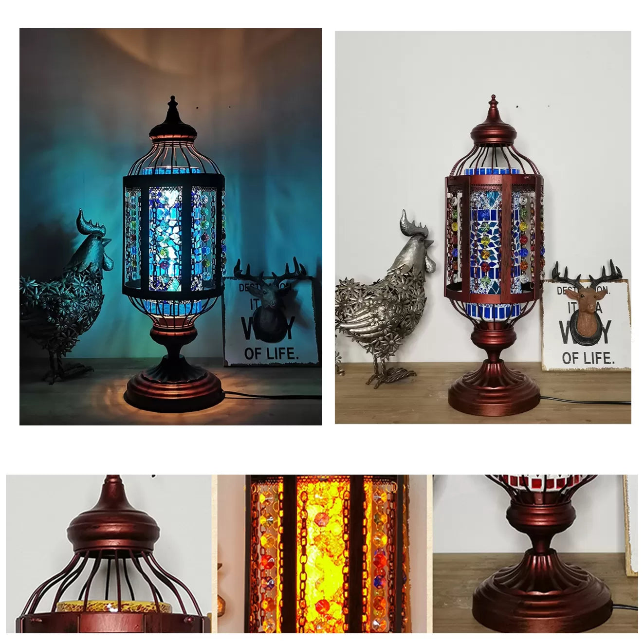handmade-bohemian-classic-style-night-table-bedside-blue-lamp-handcrafted-home-decor