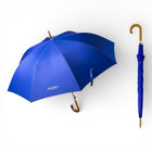 Hidewise London Walking Umbrella Cobalt Blue — Wood Crook Handle, Windproof 8-Rib Auto-Open Stick Brolly Gift