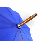 Hidewise London Walking Umbrella Cobalt Blue — Wood Crook Handle, Windproof 8-Rib Auto-Open Stick Brolly Gift