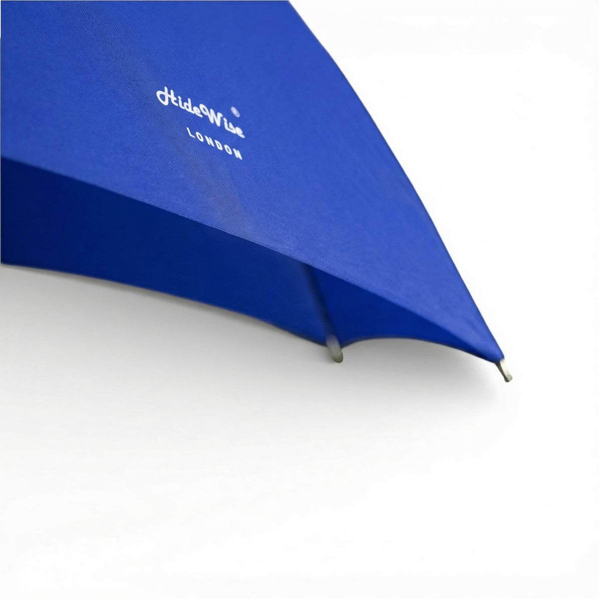 Hidewise London Walking Umbrella Cobalt Blue — Wood Crook Handle, Windproof 8-Rib Auto-Open Stick Brolly Gift