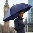 Parapluie de golf de luxe ultra résistant anti-UV automatique bleu Brolly par Hidewise London