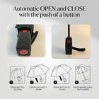 Parapluie coupe-vent automatique de luxe résistant anti-UV gris par Hidewise London