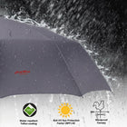 HideWise London Golf Umbrella — Windproof UV Resistant Automatic Luxury Sun Rain Brolly — Grey
