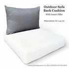 Utomhus Trädgård Kuddfodral med insats - 62×44 cm, Passar IKEA FRÖSÖN DUVHOLMEN JÄRPÖN SOLLERÖN (FROSON-kompatibel), Grå Polyester-bomull