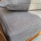 Utomhus Trädgård Kuddfodral med insats - 62×44 cm, Passar IKEA FRÖSÖN DUVHOLMEN JÄRPÖN SOLLERÖN (FROSON-kompatibel), Grå Polyester-bomull